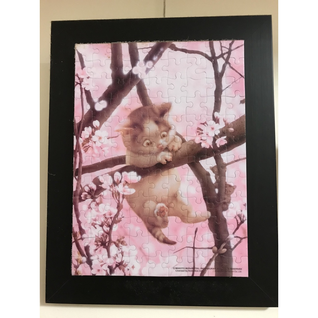 [拼圖] 櫻花樹探險 Makoto 貓拼圖 裱框拼圖