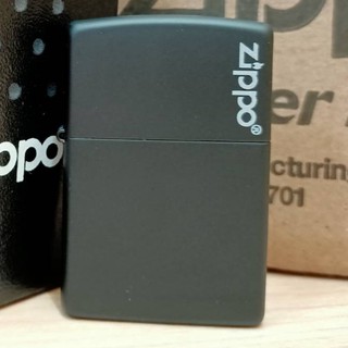 美國 Zippo 打火機 正品 Zippo LOGO 黑色烤漆(型號218ZL)