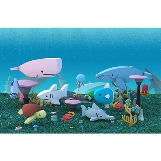 韓國HALFTOYS 哈福玩具-3D海洋世界《全系列六隻》
