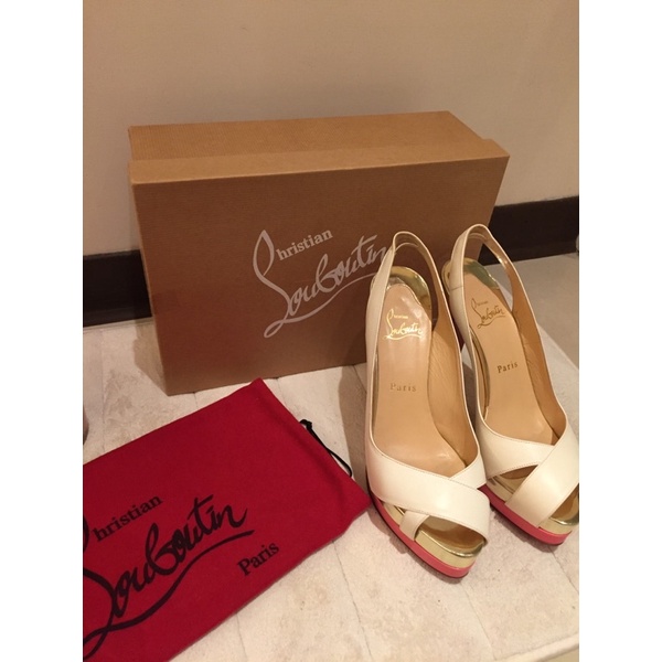 christian louboutin撞色紅底鞋