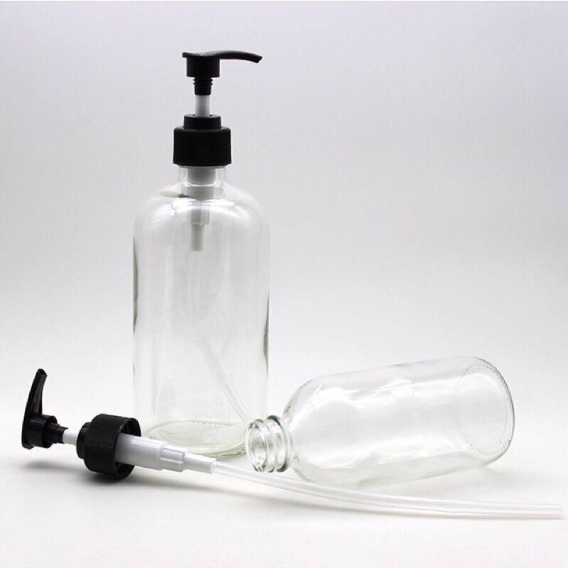 250ml  500ml 1000ml 透明玻璃精油瓶胶头滴管分装瓶精油空瓶定制配盖