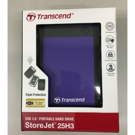 【GT精選】紫色 創見 TRANSCEND 25H3 25H3P H3P 3T 3TB 2.5吋 USB3.0 行動硬碟