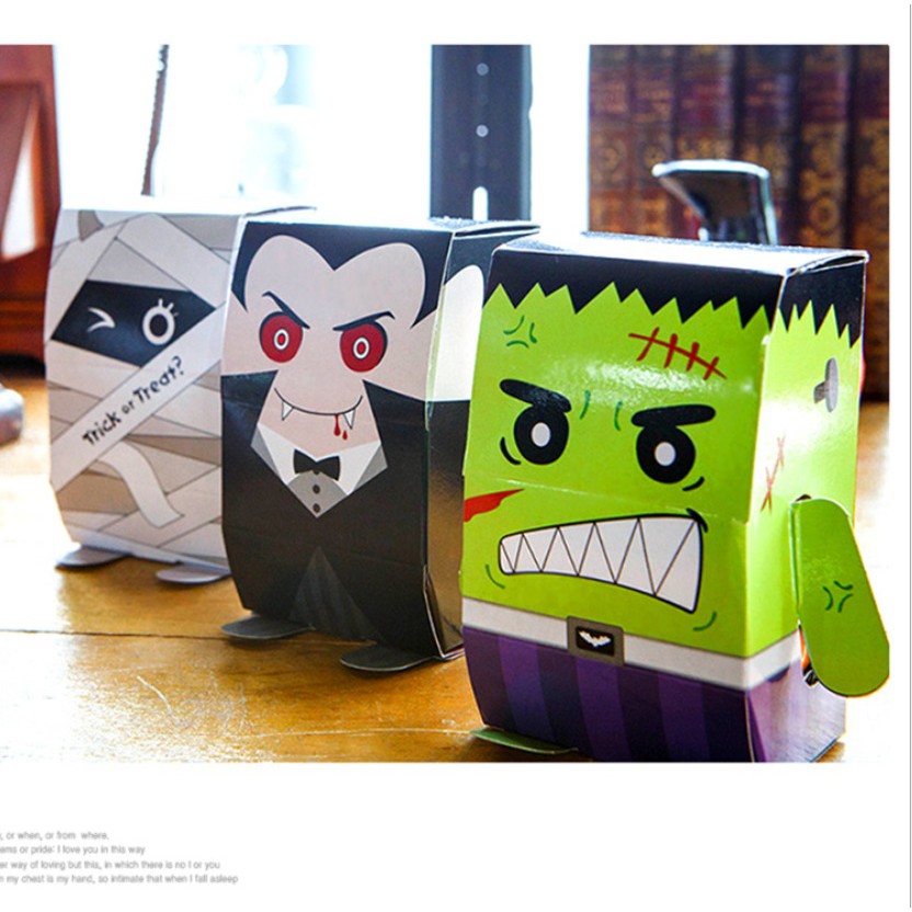 台灣現貨 萬聖節卡通怪物包裝盒糖果包裝紙盒西洋鬼節盒餅乾盒萬聖糖果盒小禮物盒萬聖節包裝 X087 紙盒 蝦皮購物