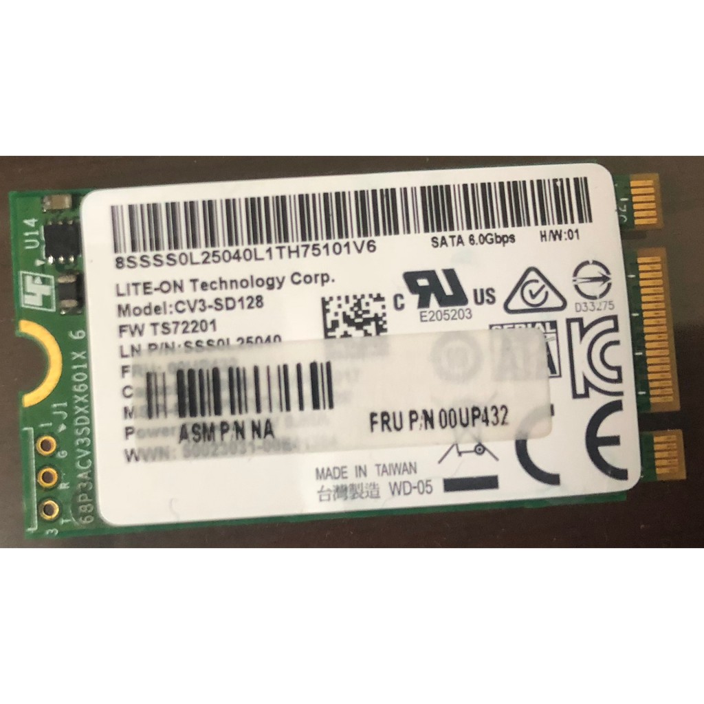 M2-SATA 128GB  2242 SSD固態硬碟~便宜賣!!