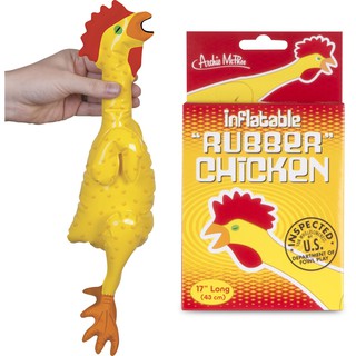 美國玩具品牌Archie McPhee 充氣氣球橡膠雞 Inflatable Rubber Chicken 交換禮物