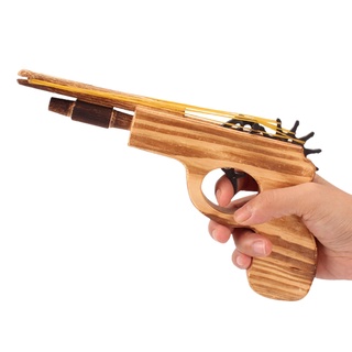 橡皮筋手槍 木頭玩具槍 手作玩具 復古玩具手槍 橡皮筋槍 射擊玩具 贈品禮品 A5629
