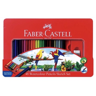 輝柏Faber-Castell 鐵盒水性色鉛筆 48色、60色