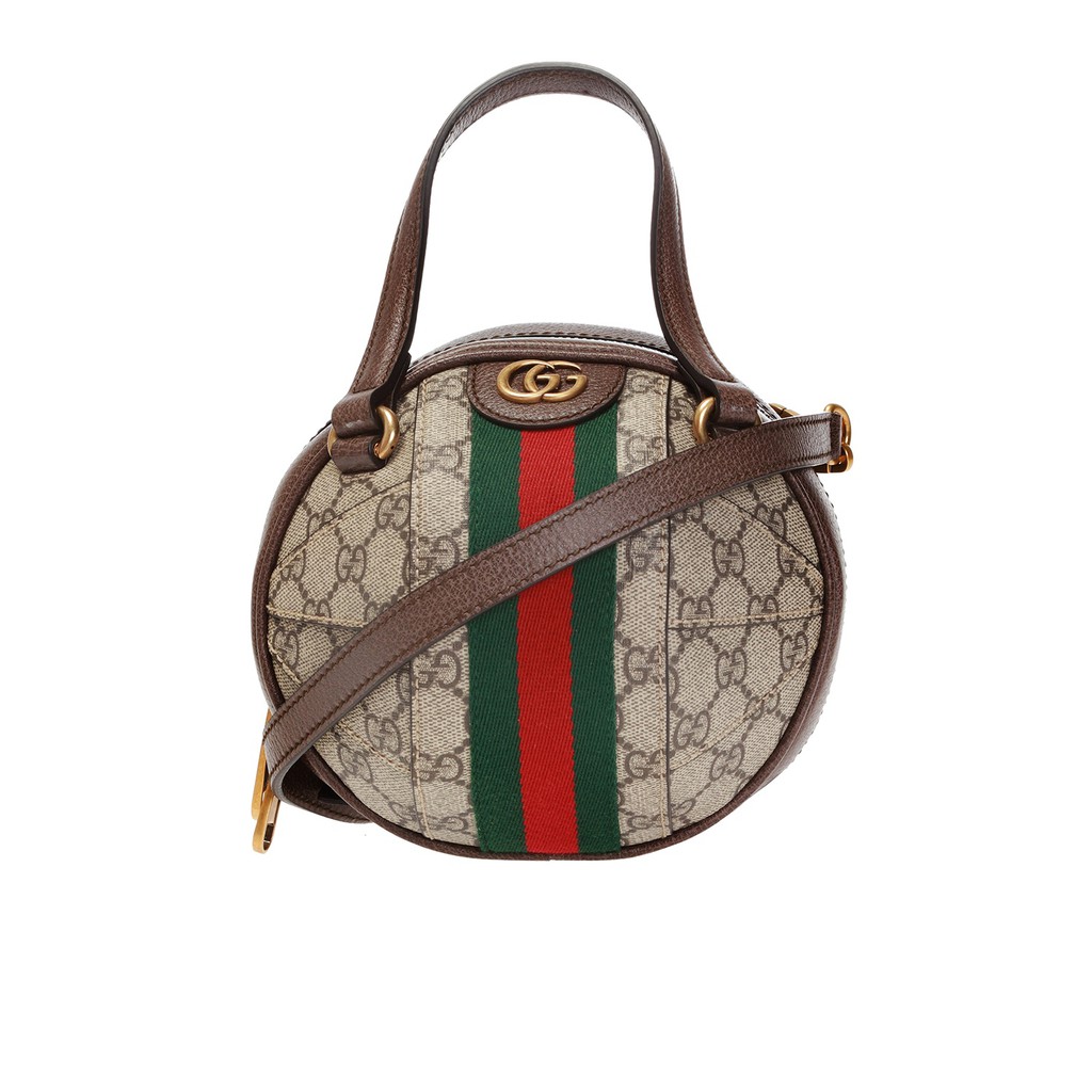 Gucci 574794 Ophidia GG帆布小牛皮球型手提包