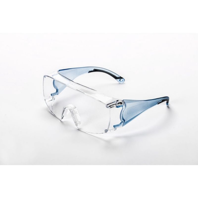 【眼鏡1-1、2】台製 防疫護目鏡 護目鏡 ACEST 耐刮防霧可併用眼鏡 藍1-1  粉1-2