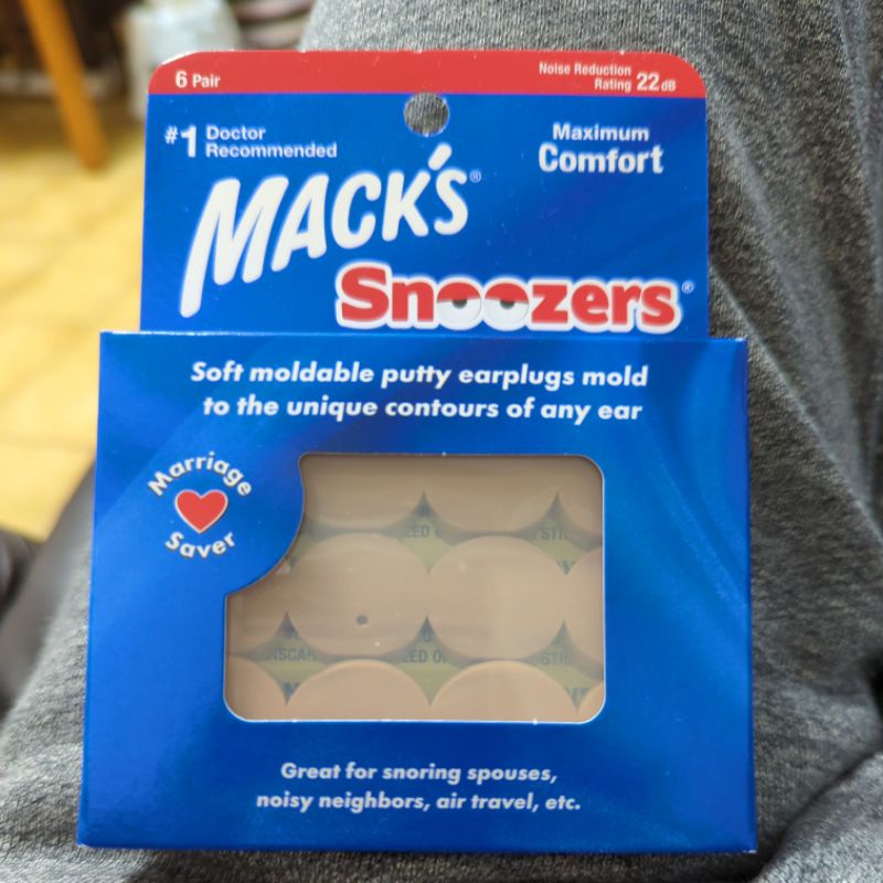 mack's snoozers 美國 耳塞 成人矽膠 6副裝 防噪音 游泳 膚色 全新未拆