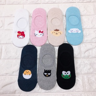 〒藍色海洋〒㊣Hello Kitty隱形襪 襪子 美樂蒂 布丁狗 大耳狗 蛋黃哥 酷企鵝 大眼蛙