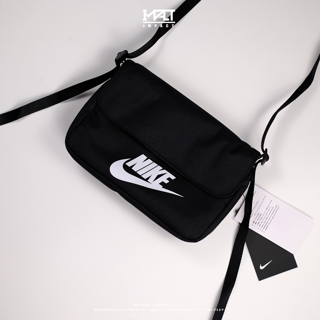 IMPACT Nike Logo Bag Black 黑白 小背包 郵差包 腰包 側背包 斜肩背包 CW9300-010