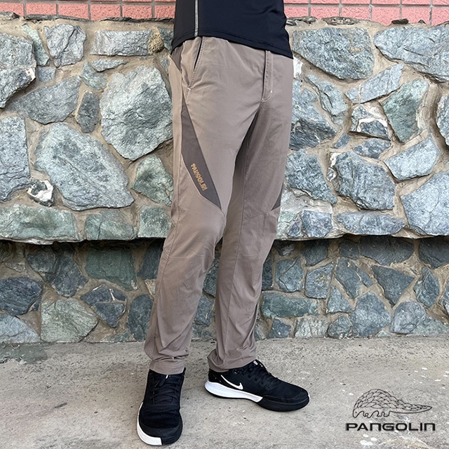 【PANGOLIN】男款彈性配色長褲  彈性 舒適 不易勾紗 耐磨 吸濕快乾 抗UV 登山工作休閒機能褲