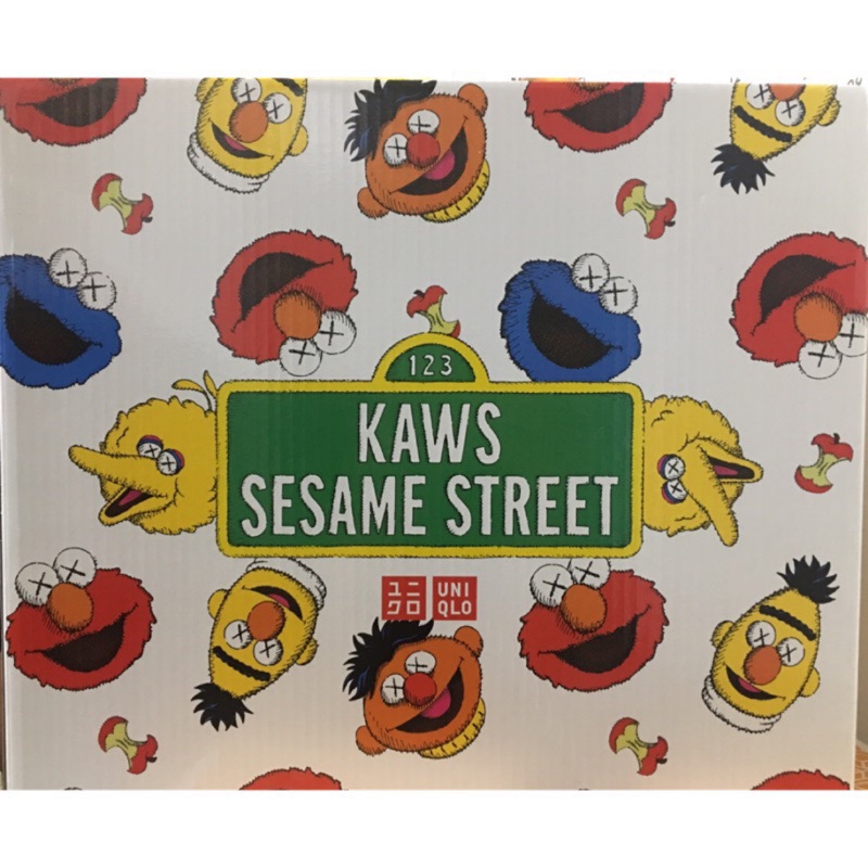 KAWS X Sesame Street X UNIQLO 聯名限量玩偶收藏 禮盒組 芝麻街
