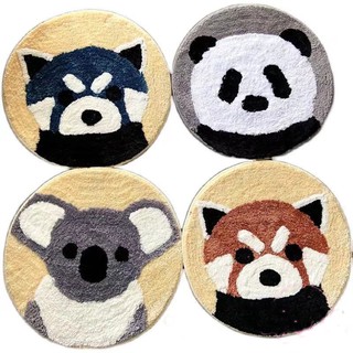 日本 無印良品 60cm 超值 地毯 地墊 可愛動物浣熊 熊貓 無尾熊 腳踏墊廚房衛浴室房間裝飾墊坐墊吸水生日禮物