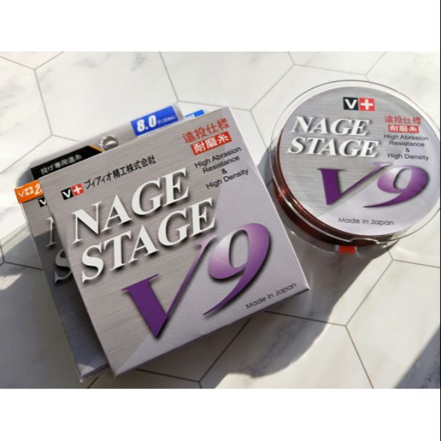 遠投專用 尼龍線 NAGE STAGE V9 變色龍線 尼龍線 300米 #1.5、2、3、4、5、6、8、10