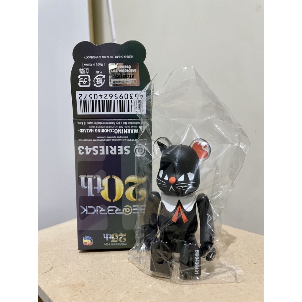 現貨 BE@RBRICK 43代 庫柏力克熊 100% 藝術家貓 黑色貓咪 theblackcat