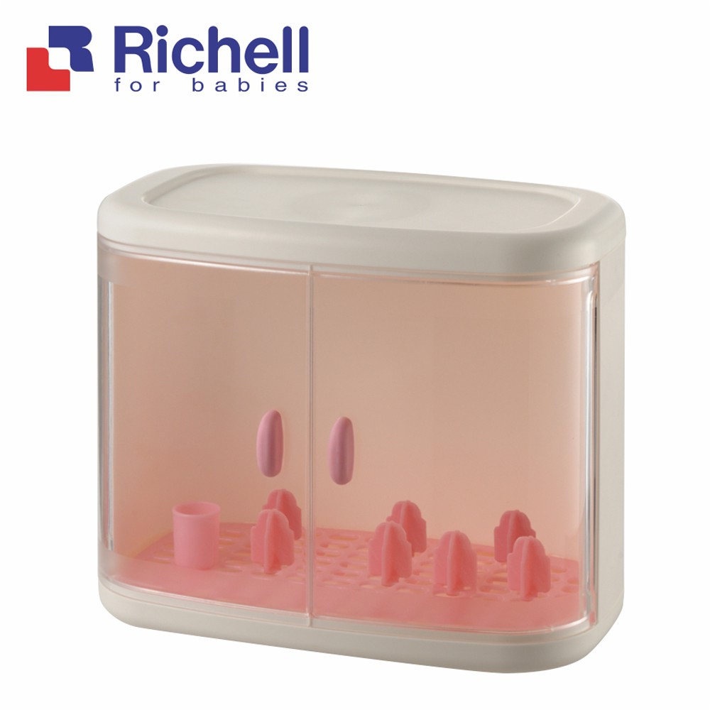 Richell 利其爾｜組合式平頂奶瓶收納箱(收納空間大/頂層也可擺放)
