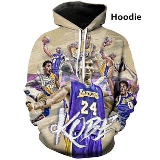 2021鞦鼕新款 NBA籃球運動員科比Kobe 紀念衛衣 3D數碼印花連帽衫 男士衣著 cos帽t cosplay.fm