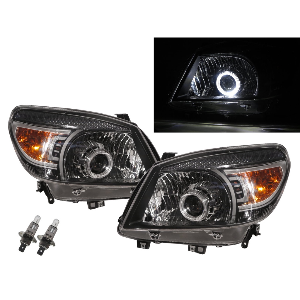 卡嗶車燈 適用 FORD 福特 RANGER 2009-2011 五門車 光導LED天使眼光圈魚眼 - 大燈