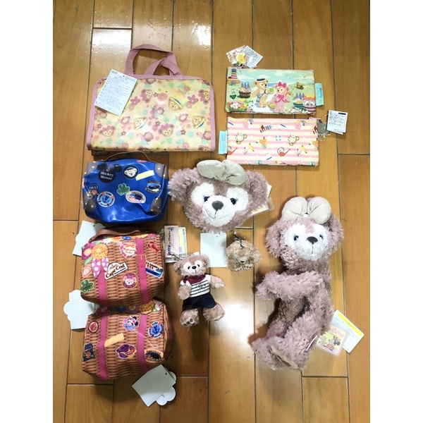 東京迪士尼 達菲 雪麗玫 畫家貓 化妝包 小提袋 收納包 筆袋