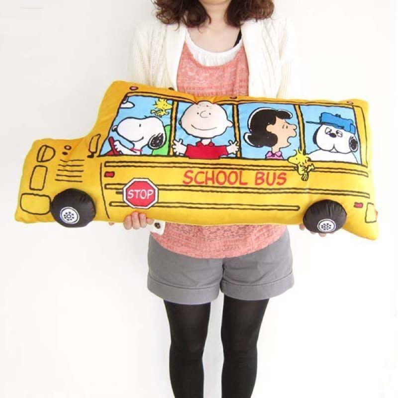 日本 Snoopy 史努比 糊塗塔克 查理布朗 露西 奧拉夫 olaf 公車造型長枕 抱枕 靠墊 長抱枕 玩偶娃娃