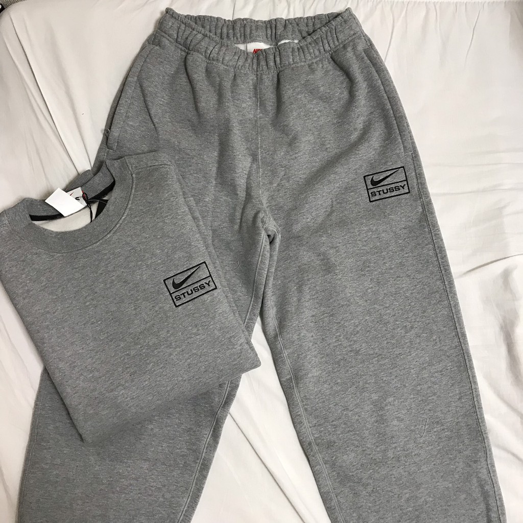 極限量現貨不用等Stussy x Nike U NRG BR Crew PANT 聯名褲子灰色朴敘俊著| 蝦皮購物