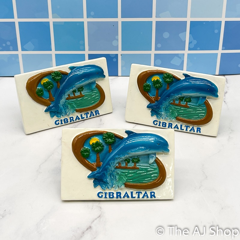 【AJ】GIBRALTAR海豚 poly磁鐵 樹脂冰箱貼 // 立體 仿真 冰箱裝飾 居家裝飾 創意家居擺飾