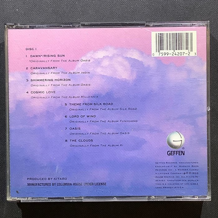喜多郎Kitaro-十年精選Ten Years 厚殼2CD 1988年老美國版無ifpi