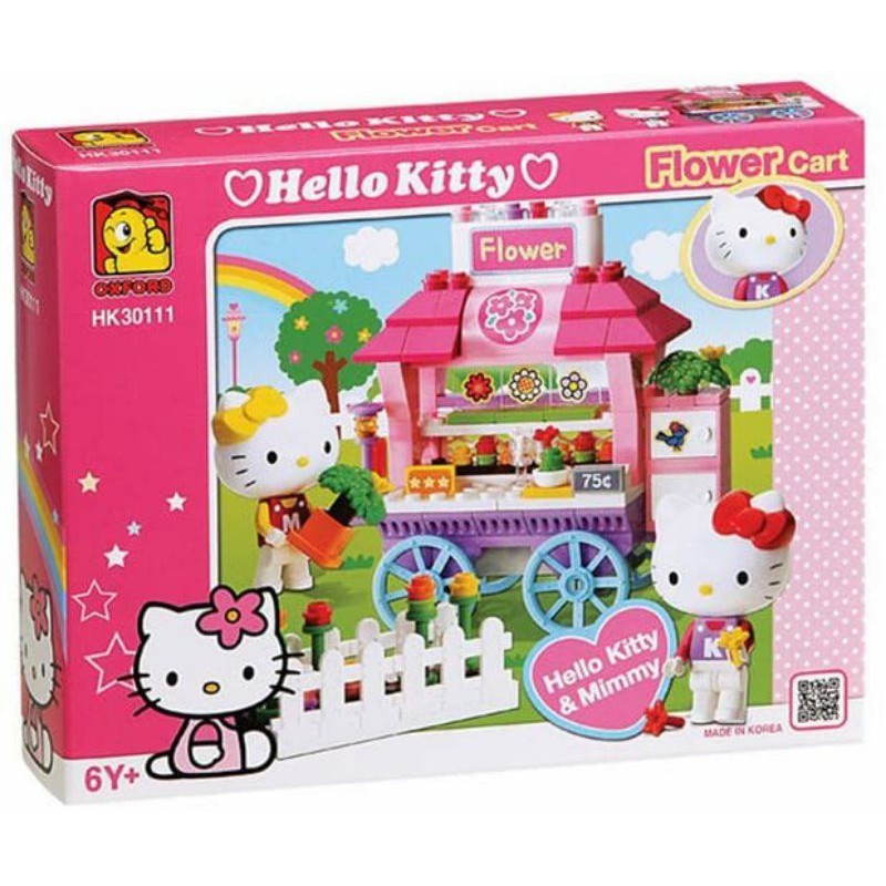 現貨*  Hello Kitty hk30111 花店 flower cart 推車 積木 盒組 凱蒂貓 oxford
