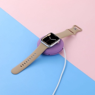 AppleWatch 原廠充電器 收納盒 捲線盒 理線器 applewatch充電座 桌面收納底座 馬卡龍 蘋果手錶
