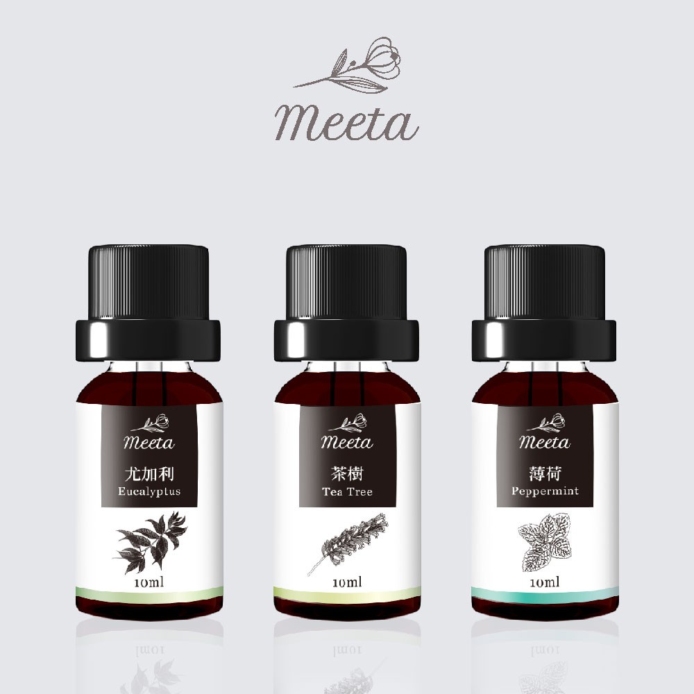 【迷他Meeta-天然守護】空氣淨化組 薄荷 茶樹精油 茶樹 薄荷精油 尤加利 尤加利精油 純茶樹精油 精油 迷他