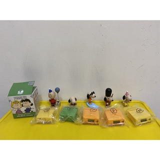 二手 9.99全新 7-11限量SNOOPY&FRIENDS 木頭立體公仔(印章或時鐘功能)-現貨