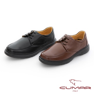 【CUMAR】 舒適輕量 綁帶百搭真皮商務鞋821-507