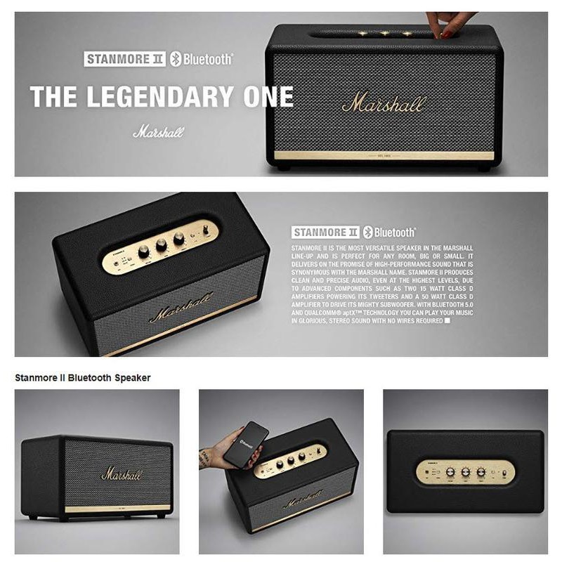 marshall stanmore ii bluetooth speaker