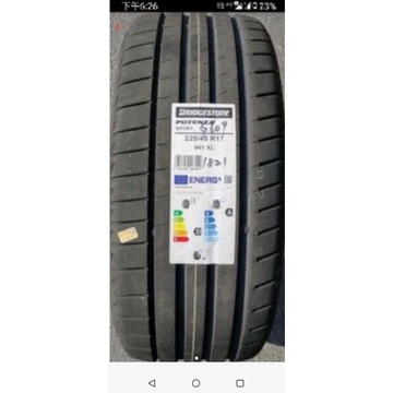 【杰 輪】 普利司通 POTENZA SPORT 245/50-18 歐洲製瘋狂特賣完工價換四輪再送3D四輪定位