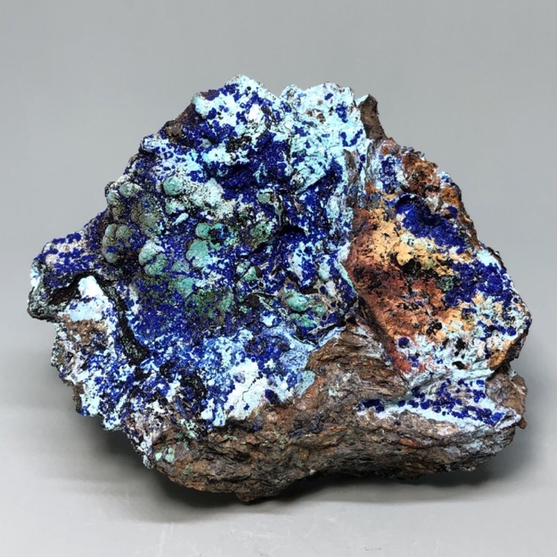 三水鋁石 矽孔雀石 藍銅礦共生 天然原礦 礦石