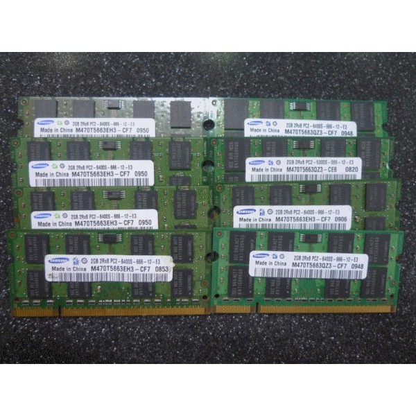 各大廠牌 DDR2 667 2GB 筆電用記憶體．檢測OK個人保固一個月 10R022