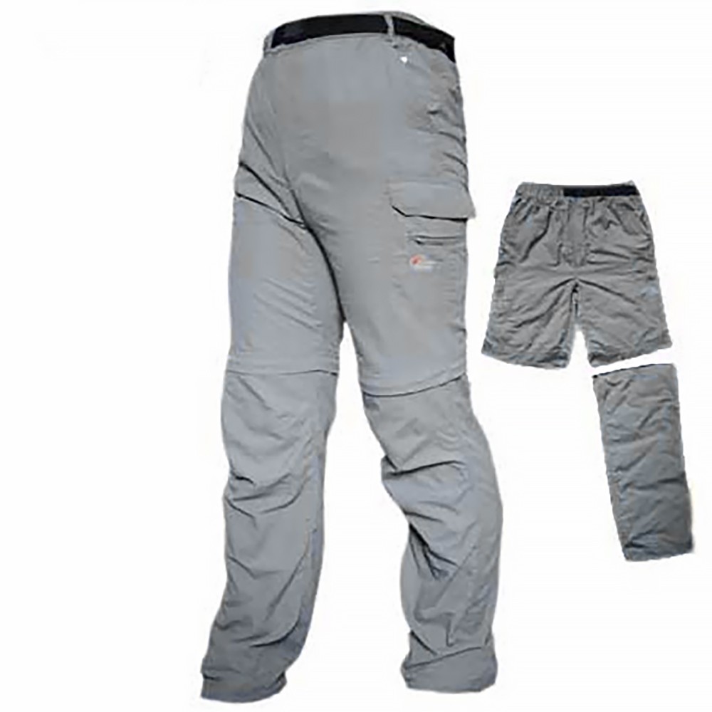 英國戶外品牌Lowe Alpine灰色透氣快乾登山運動長褲 可拆成短褲 M號