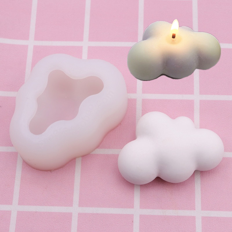 ♥3D立體云朵造型翻糖硅膠模具云彩造型手工皂硅膠模具蘑菇云模具