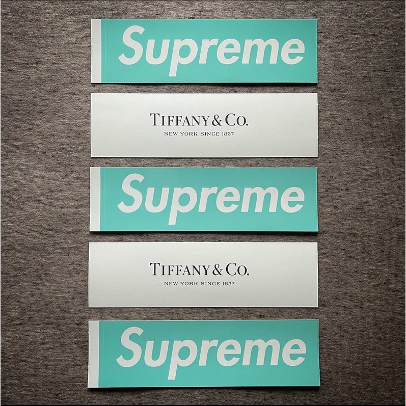 Supreme X Tiffany & Co. 2021 F/W 秋冬 box logo sticker 聯名貼紙 現貨