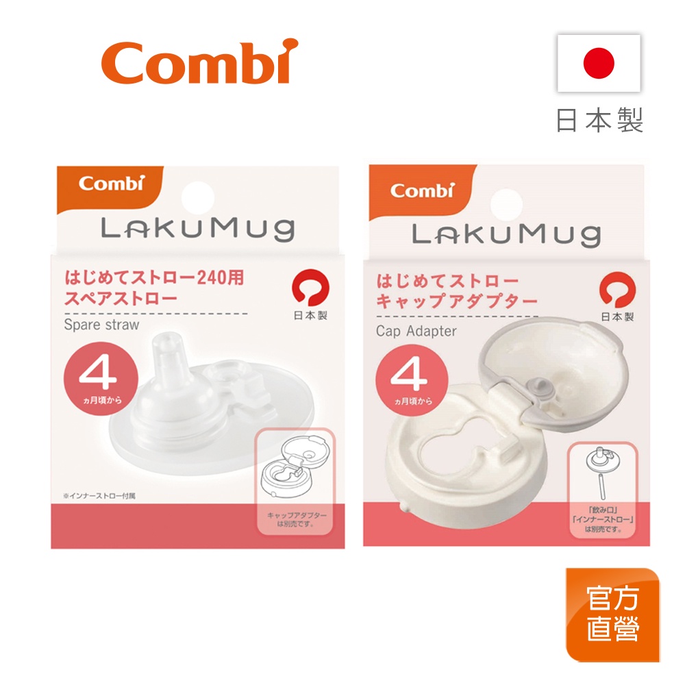【Combi】LakuMug 樂可杯 第1階段 啜飲杯｜上蓋組｜吸嘴組｜配件