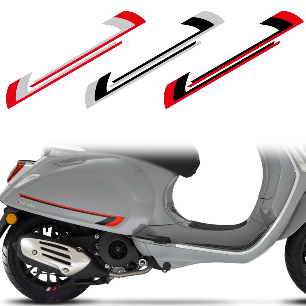 2 件裝 Vespa 車身踏板貼紙反光貼花摩托車徽章適用於滑板車/衝刺/普銳弗拉/50/150/150S /946 47