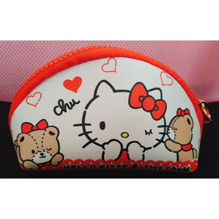 Hello kitty 凱蒂貓 化妝包 零錢包 鑰匙包 吊飾 鑰匙包 紅