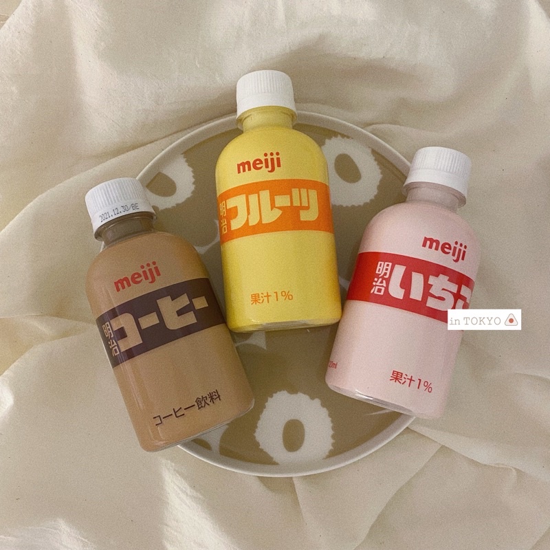 完售 ✨&lt; in Tokyo 🇯🇵代購 &gt;日本 meiji 明治牛乳 咖啡牛乳 水果牛乳 草莓牛乳