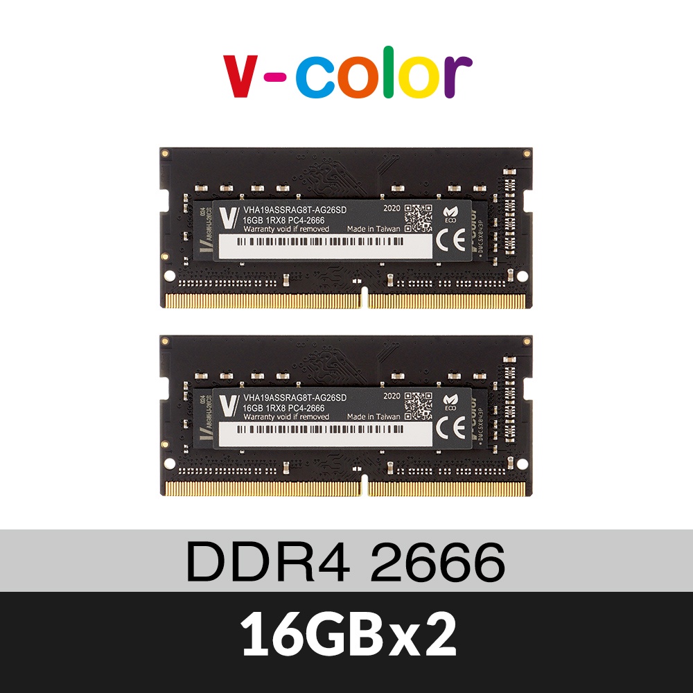 v-color 全何 32GB (16GBx2) DDR4 2666MHz Apple 專用筆記型記憶體