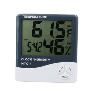 大螢幕家用溫度計溫濕度計 高精度室內電子溫度計HTC-1 帶鬧鐘