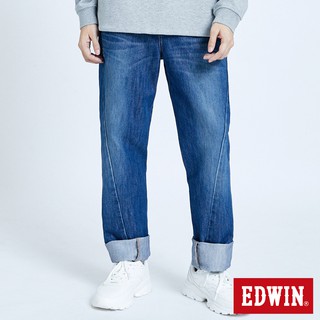 EDWIN 加大碼E-FUNCTION復刻直筒牛仔褲(中古藍)-男款