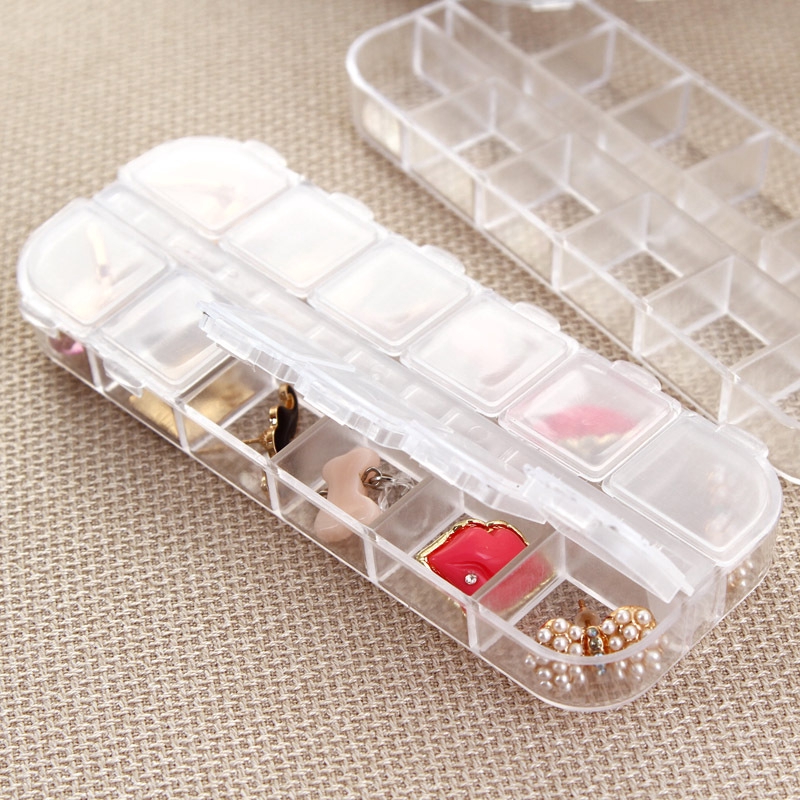 現貨 12格透明飾品收納盒 上蓋可拆卸 分裝藥盒 便攜式多用途首飾盒 糖果盒