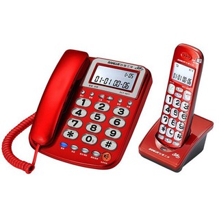 【通訊達人】 【含稅價】台灣三洋 DCT-8917 聽筒增音/來去電報號數位無線親子機_紅色款